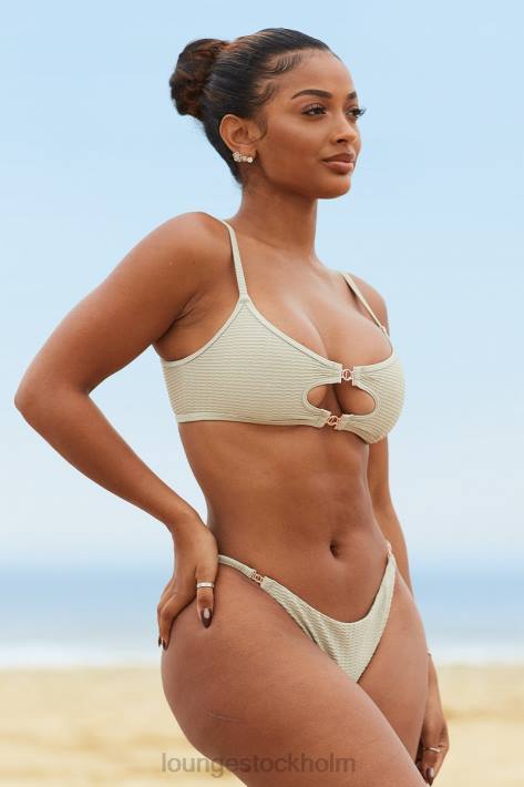 Lounge kvinnor oliv badkläder FP6J986 bikinitopp med texturerad cali