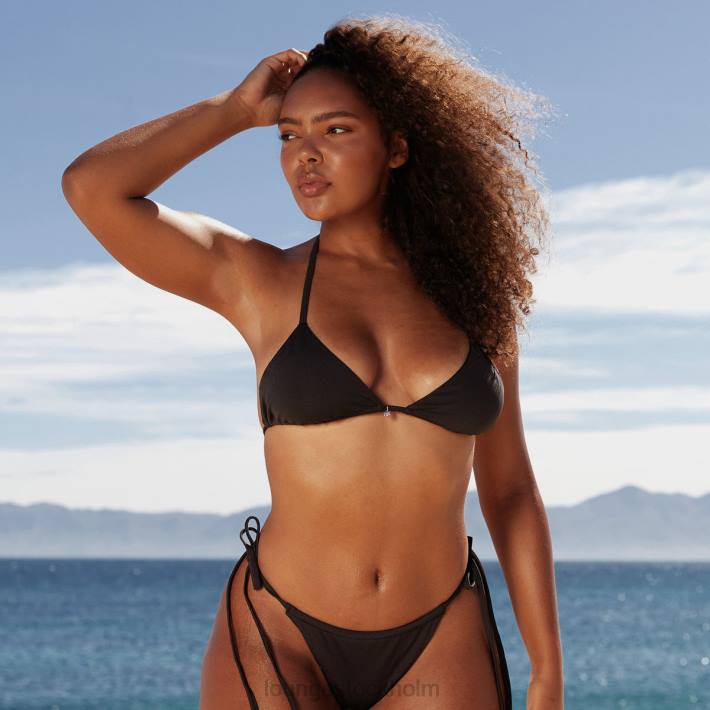 Lounge kvinnor svart badkläder FP6J1022 tan lyxig bikinitopp