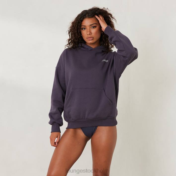 Lounge kvinnor rökt blå kläder FP6J875 oumbärlig oversized hoodie