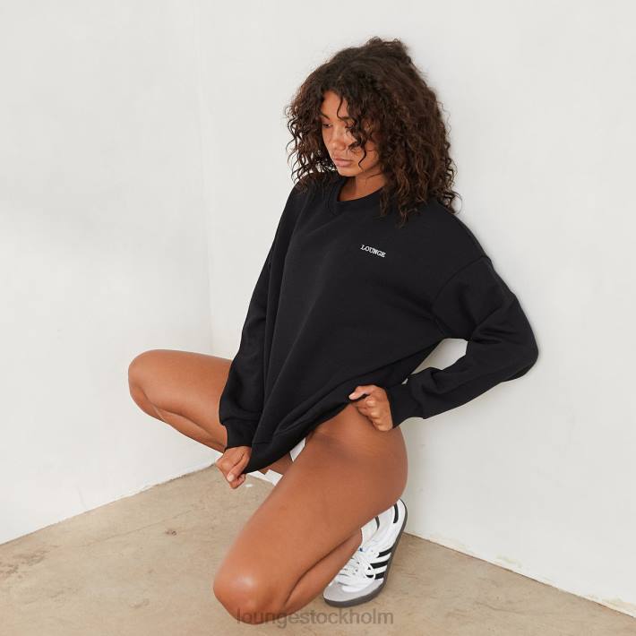 Lounge kvinnor svart kläder FP6J886 oumbärlig tröja med rund hals
