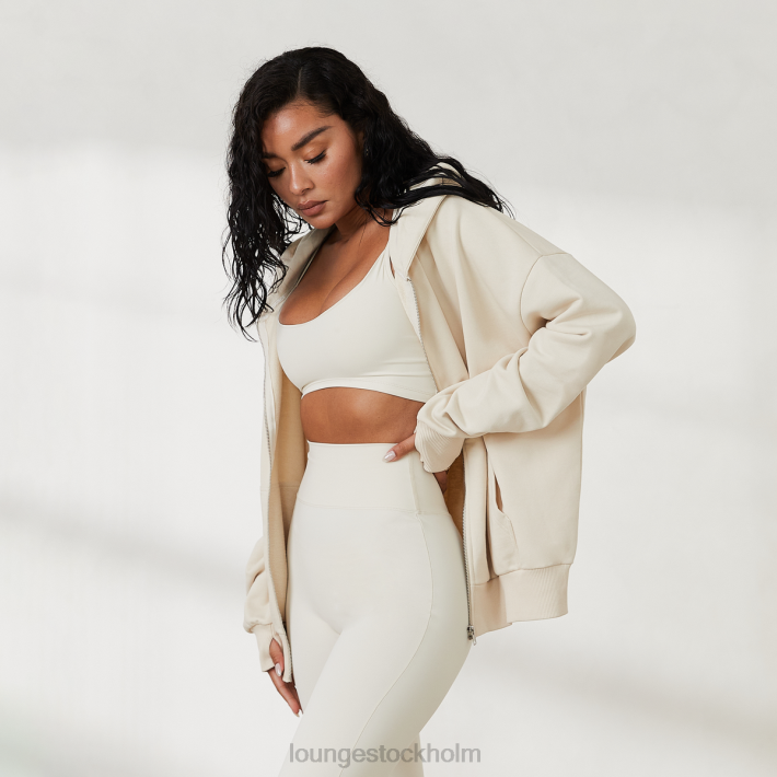 Lounge kvinnor ben kläder FP6J807 oversized hoodie med dragkedja x jess hunt