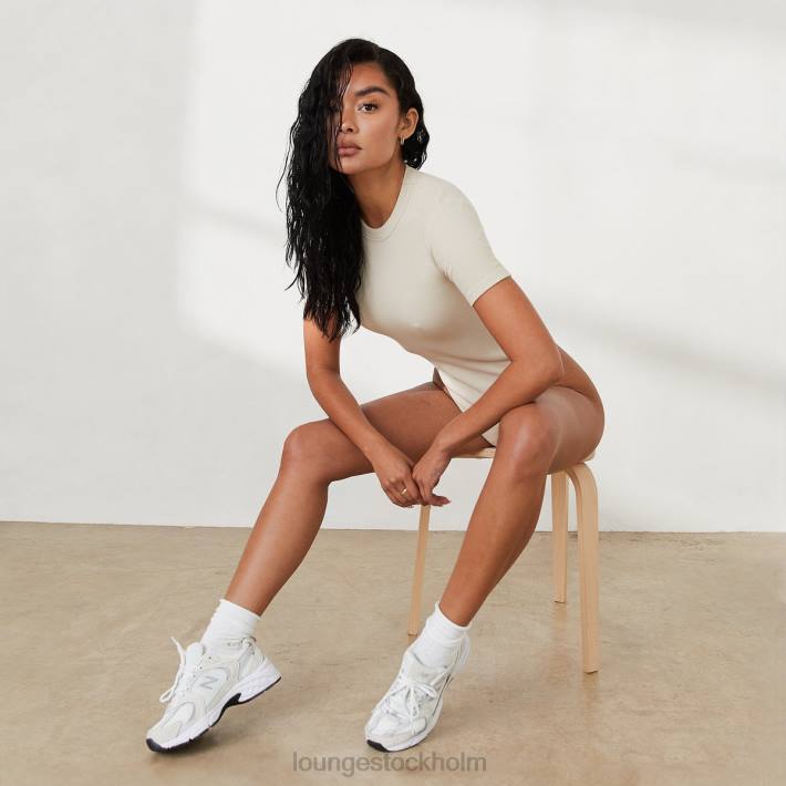 Lounge kvinnor ben kläder FP6J809 ribbad t-shirt body x jess hunt