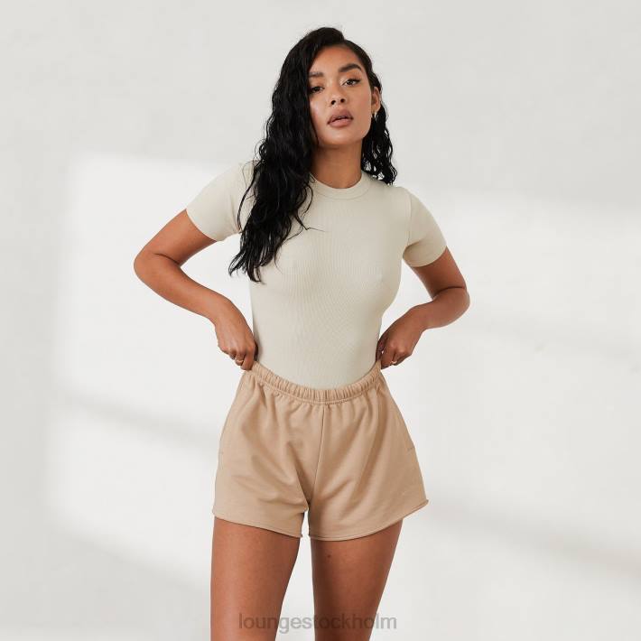 Lounge kvinnor ben kläder FP6J809 ribbad t-shirt body x jess hunt