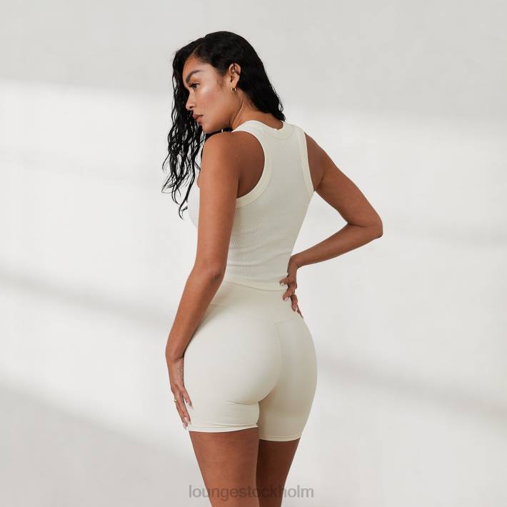 Lounge kvinnor benvit kläder FP6J814 ribbad racerback top x jess hunt