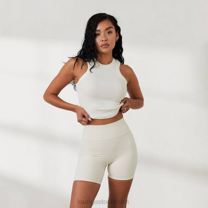 Lounge kvinnor benvit kläder FP6J814 ribbad racerback top x jess hunt