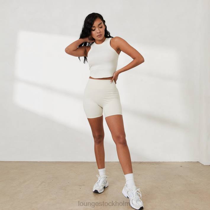 Lounge kvinnor benvit kläder FP6J814 ribbad racerback top x jess hunt