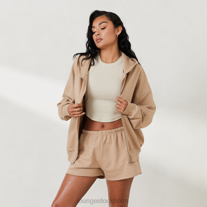 Lounge kvinnor kola kläder FP6J811 oversized hoodie med dragkedja x jess hunt