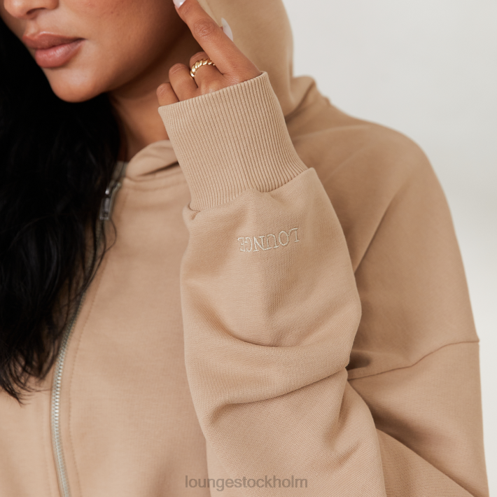 Lounge kvinnor kola kläder FP6J811 oversized hoodie med dragkedja x jess hunt