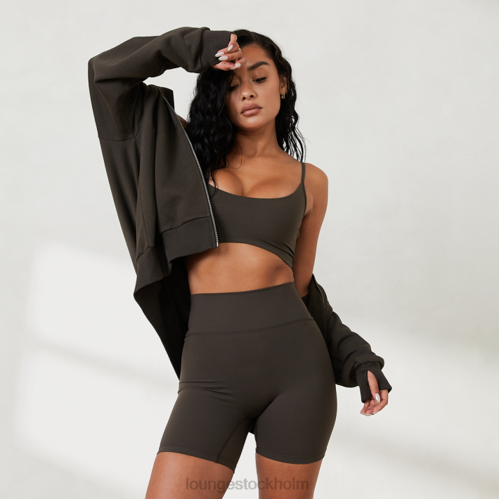 Lounge kvinnor tvättad svart kläder FP6J805 oversized hoodie med dragkedja x jess hunt