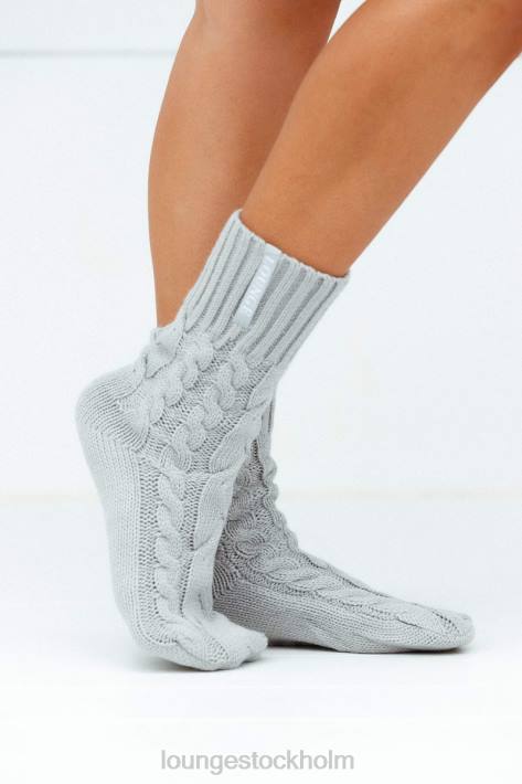 Lounge kvinnor grå kläder FP6J935 mysiga stickade strumpor