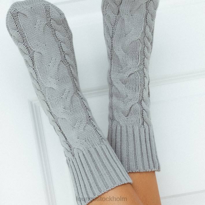 Lounge kvinnor grå kläder FP6J935 mysiga stickade strumpor