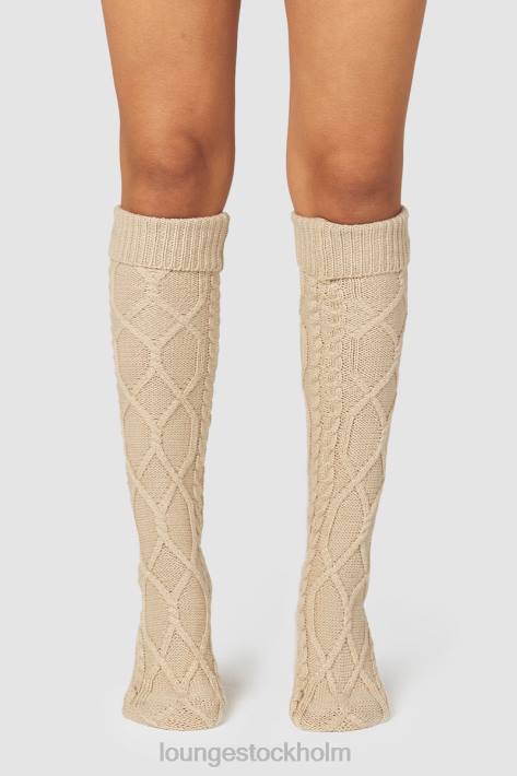 Lounge kvinnor mink kläder FP6J940 knähöga mysiga stickade strumpor