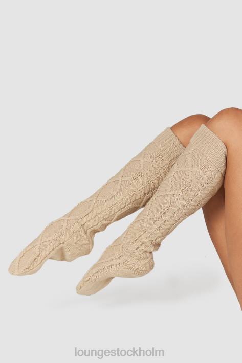 Lounge kvinnor mink kläder FP6J940 knähöga mysiga stickade strumpor