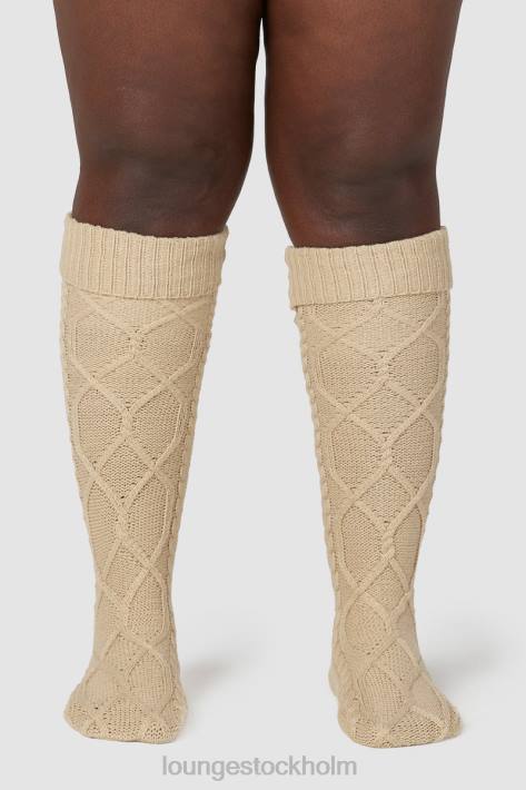 Lounge kvinnor mink kläder FP6J940 knähöga mysiga stickade strumpor