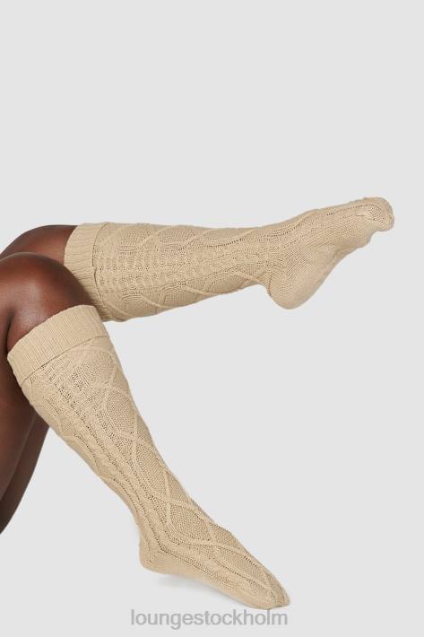 Lounge kvinnor mink kläder FP6J940 knähöga mysiga stickade strumpor