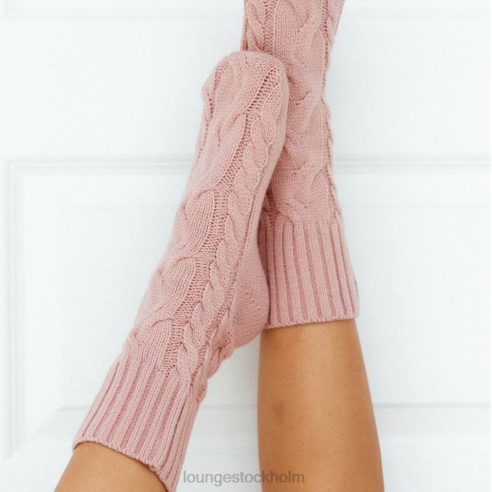 Lounge kvinnor rosa kläder FP6J938 mysiga stickade strumpor