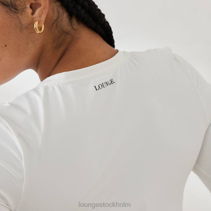 Lounge kvinnor benvit kläder FP6J850 väsentlig långärmad topp med dragkedja