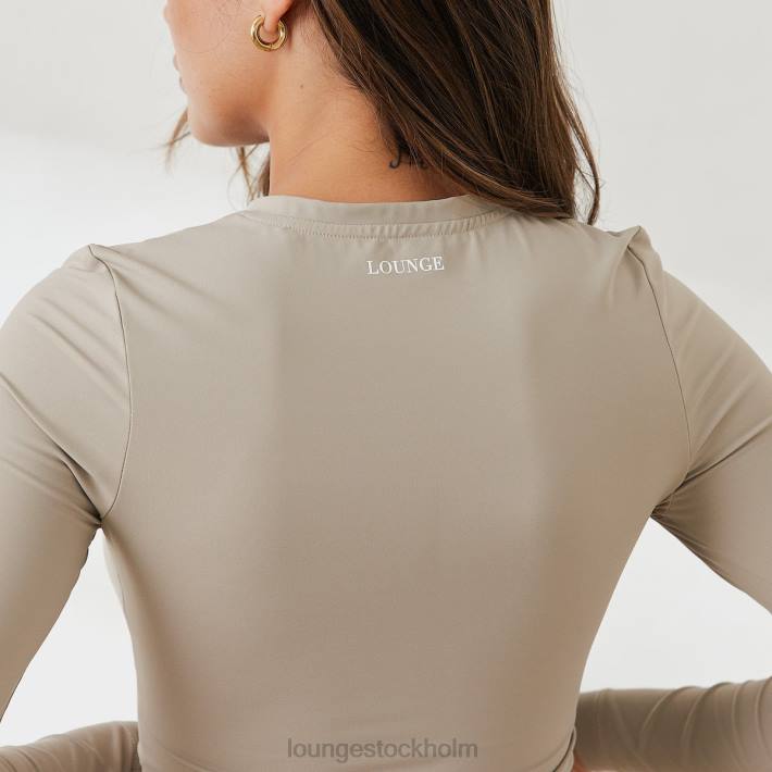 Lounge kvinnor havre kläder FP6J862 väsentlig långärmad topp med dragkedja