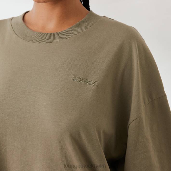 Lounge kvinnor oliv kläder FP6J849 väsentlig oversized t-shirt
