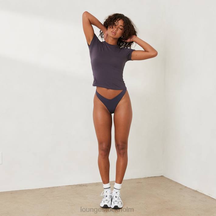 Lounge kvinnor rökt blå kläder FP6J830 väsentlig kortärmad t-shirt