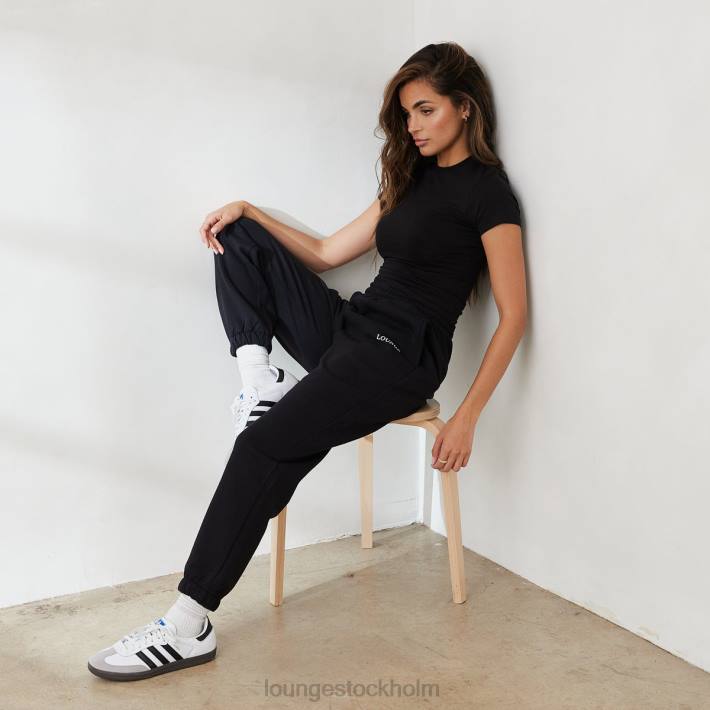 Lounge kvinnor svart kläder FP6J834 väsentlig kortärmad t-shirt