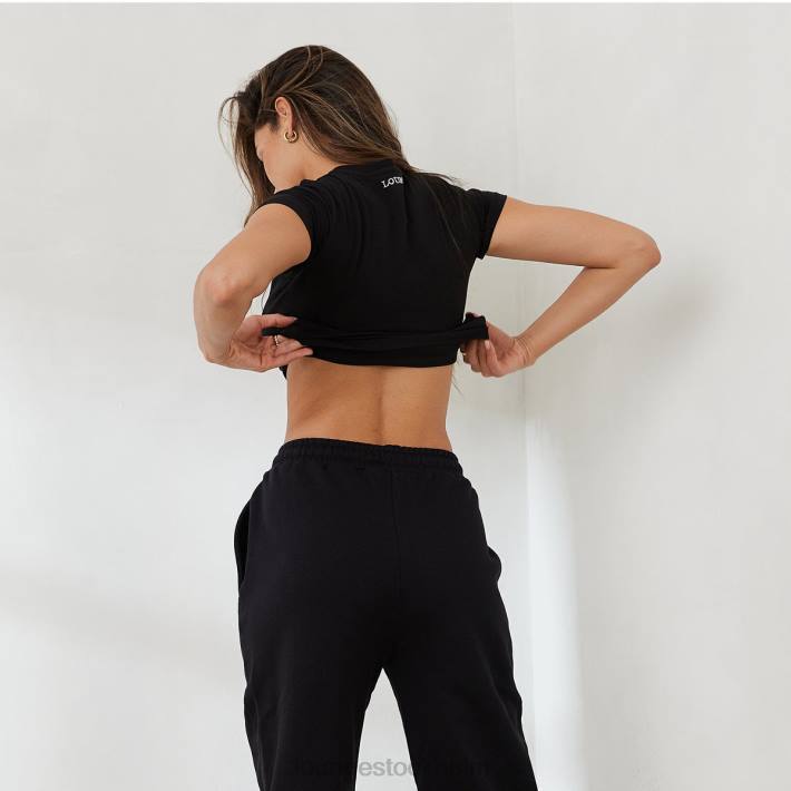 Lounge kvinnor svart kläder FP6J834 väsentlig kortärmad t-shirt