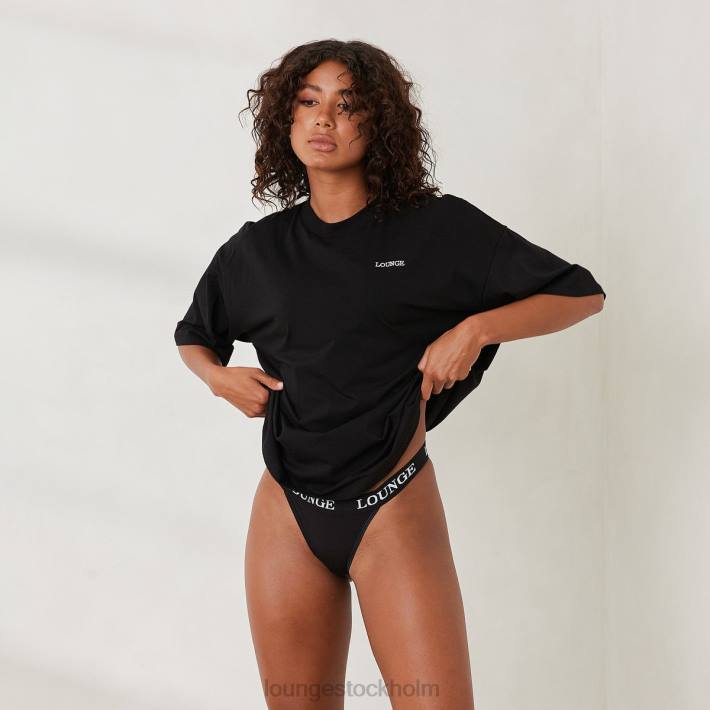 Lounge kvinnor svart kläder FP6J846 väsentlig oversized t-shirt