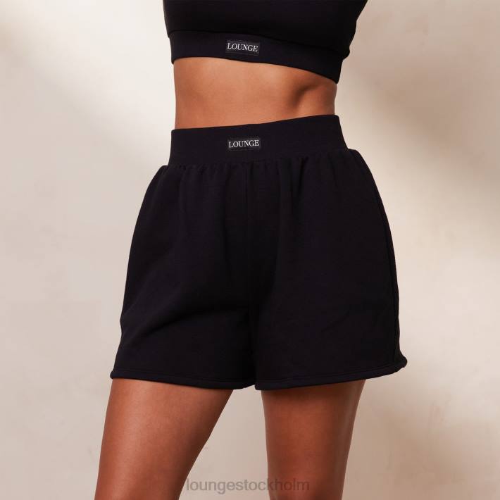Lounge kvinnor svart kläder FP6J858 oumbärlig crop top & shorts set