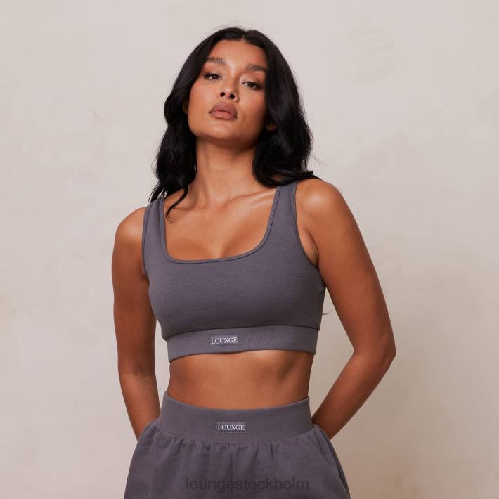 Lounge kvinnor träkol kläder FP6J860 oumbärlig crop top & shorts set