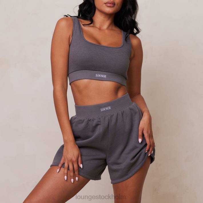 Lounge kvinnor träkol kläder FP6J860 oumbärlig crop top & shorts set