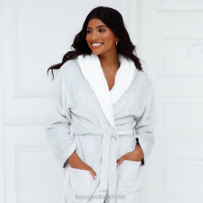 Lounge kvinnor grå kläder FP6J948 så mjuk lyxmorgonrock