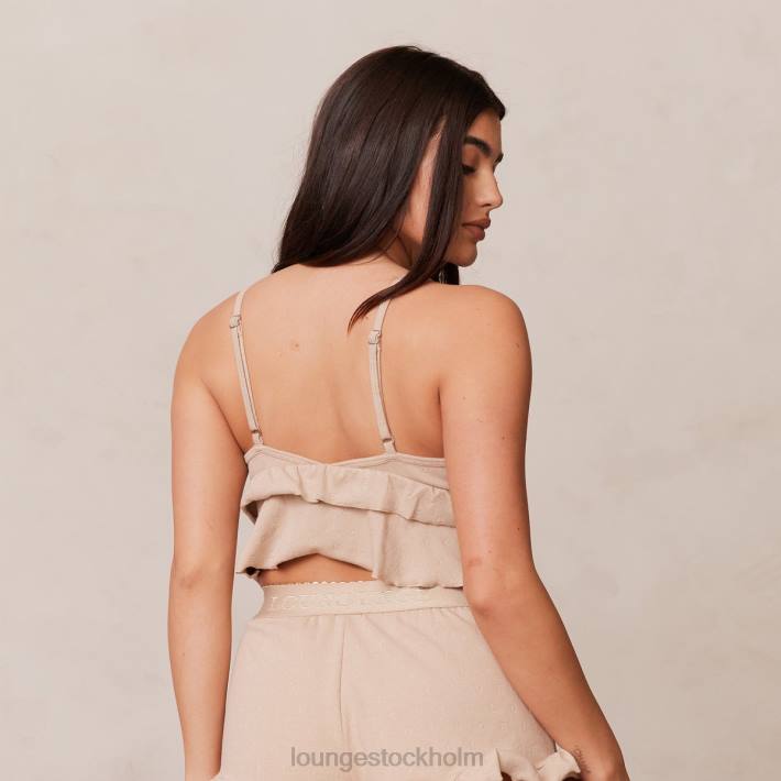 Lounge kvinnor mink kläder FP6J916 volang pyjamas cami topp