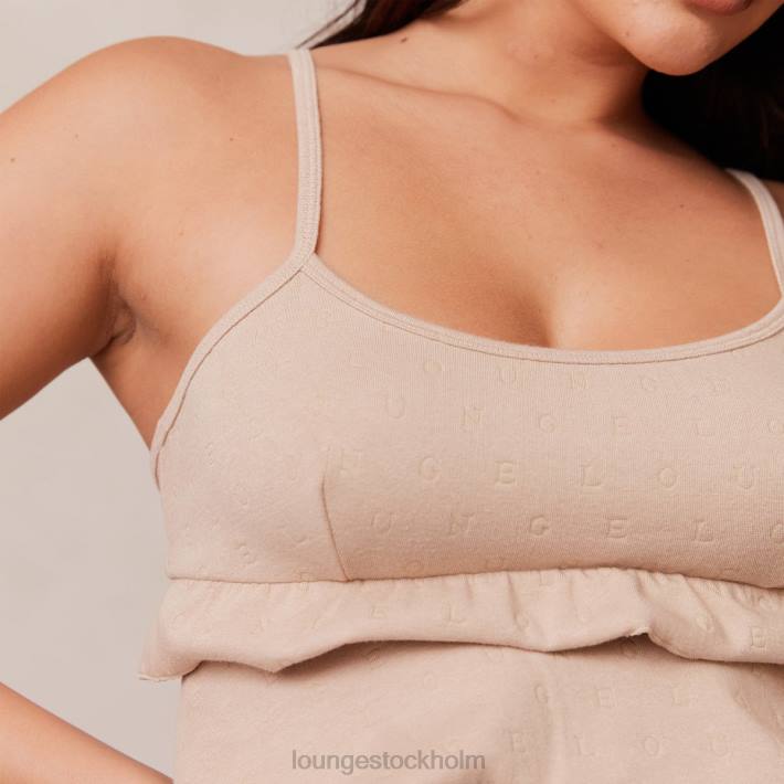 Lounge kvinnor mink kläder FP6J916 volang pyjamas cami topp