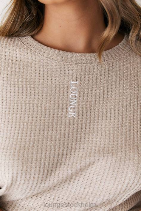 Lounge kvinnor mink kläder FP6J918 mjuk våffla pyjamastopp