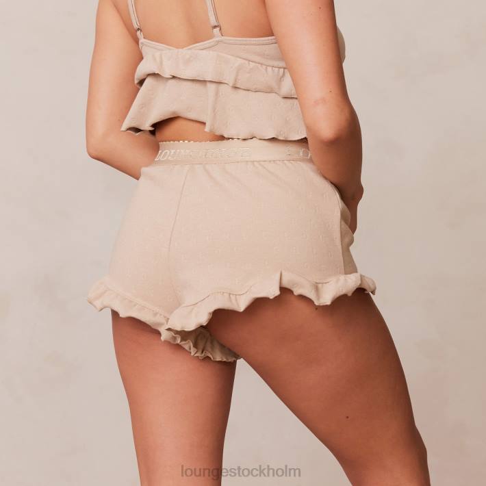 Lounge kvinnor mink kläder FP6J921 pyjamasshorts med volang