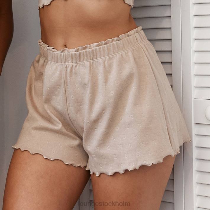 Lounge kvinnor mink kläder FP6J925 pyjamasshorts med volang