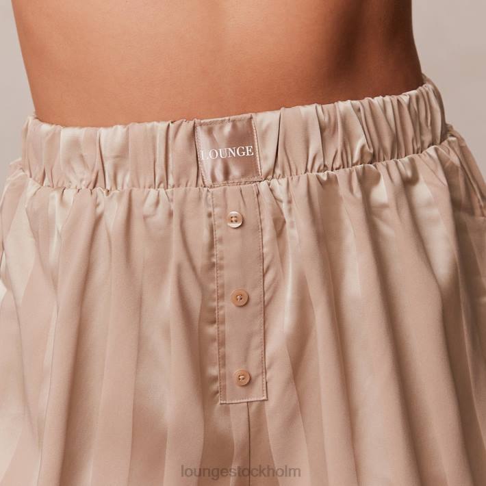 Lounge kvinnor mink kläder FP6J926 randiga satin pyjamasshorts