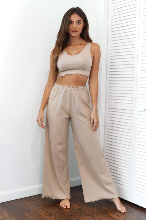 Lounge kvinnor mink kläder FP6J942 pyjamasbyxor med volang