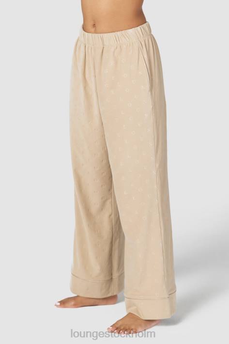 Lounge kvinnor mink kläder FP6J959 lyxiga präglade pyjamasbyxor