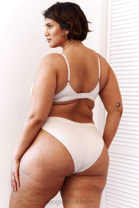 Lounge kvinnor all grädde underkläder FP6J196 bambu triangel bh & stringtrosa/kalsonger set