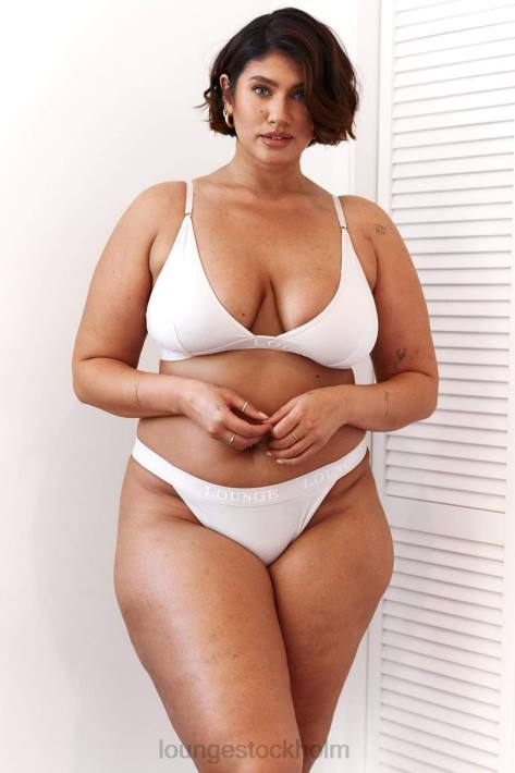 Lounge kvinnor all grädde underkläder FP6J196 bambu triangel bh & stringtrosa/kalsonger set