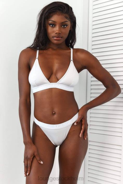 Lounge kvinnor all grädde underkläder FP6J196 bambu triangel bh & stringtrosa/kalsonger set