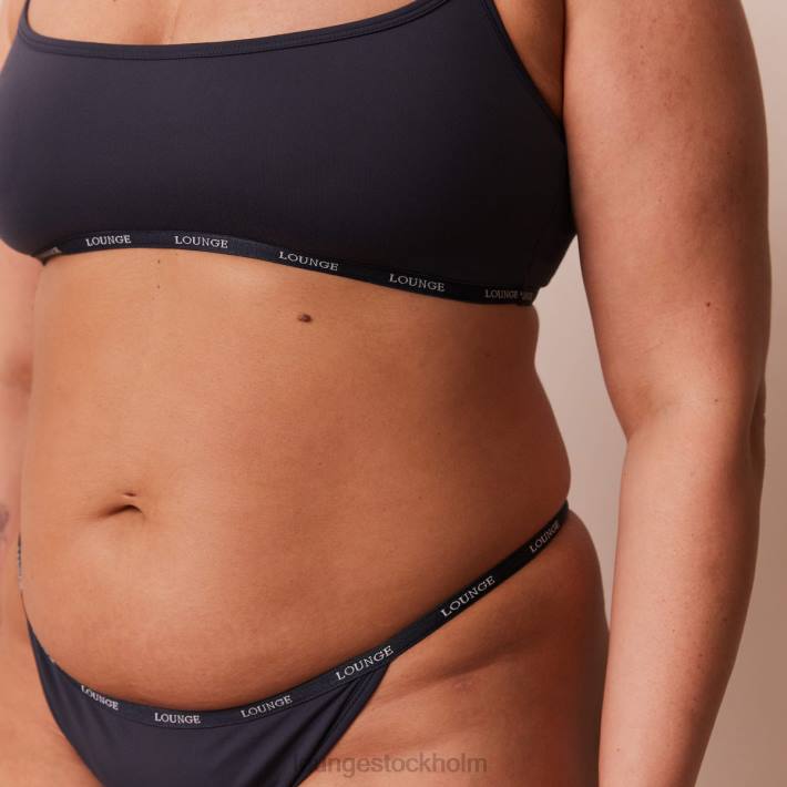 Lounge kvinnor blått kol underkläder FP6J179 oumbärlig bralette & stringtrosa/trosa