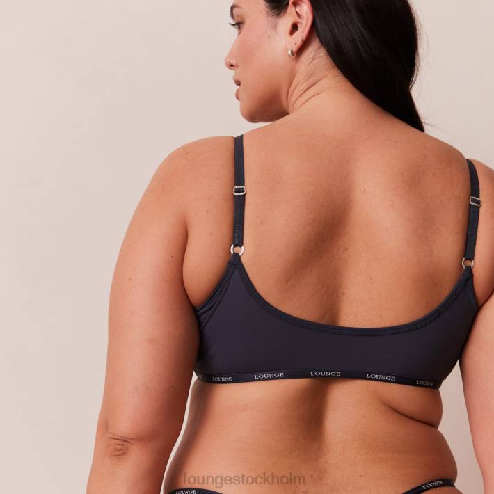 Lounge kvinnor blått kol underkläder FP6J179 oumbärlig bralette & stringtrosa/trosa