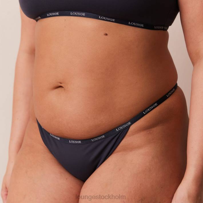 Lounge kvinnor blått kol underkläder FP6J179 oumbärlig bralette & stringtrosa/trosa