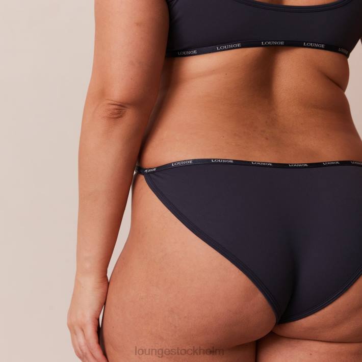 Lounge kvinnor blått kol underkläder FP6J179 oumbärlig bralette & stringtrosa/trosa