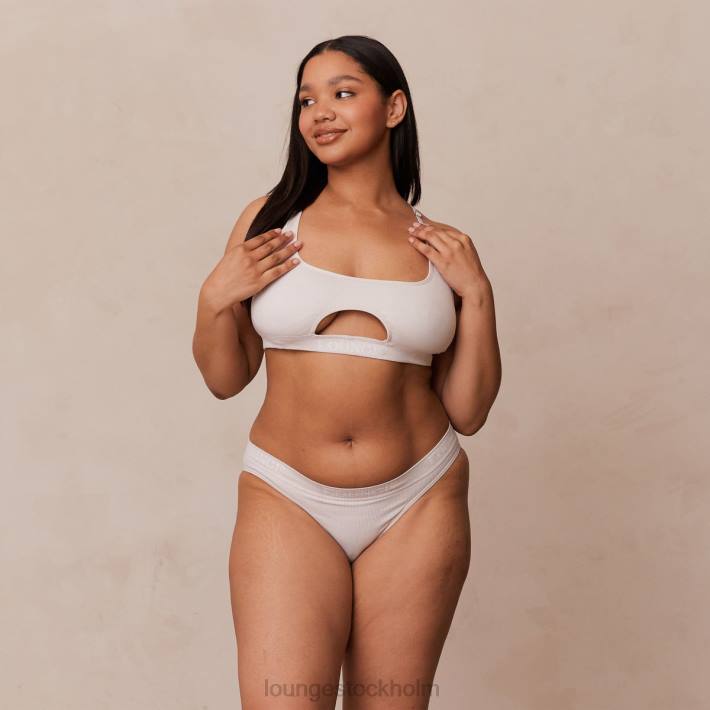 Lounge kvinnor grädde underkläder FP6J220 sömlös BH & stringtrosa/kalsonger set