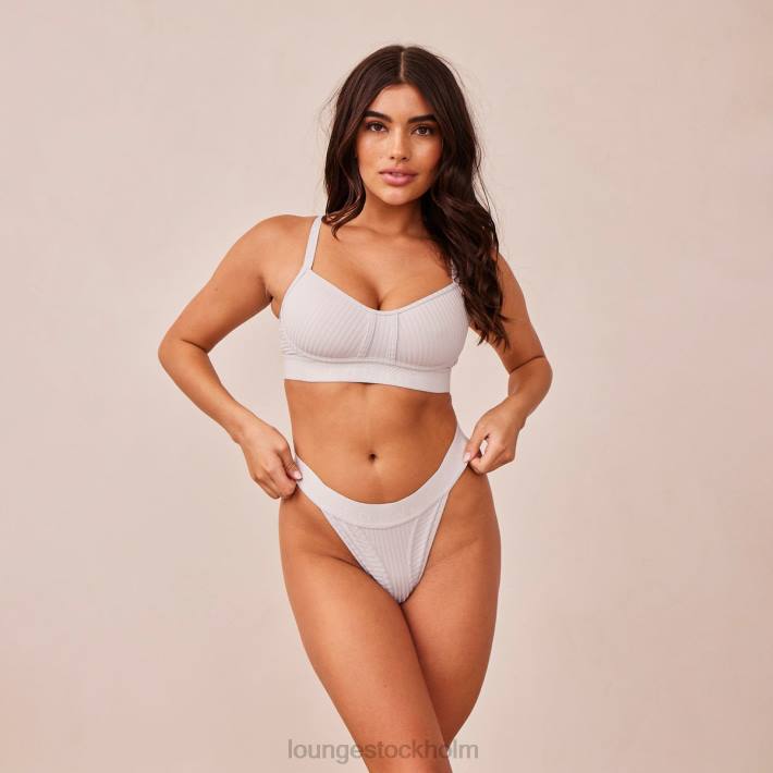 Lounge kvinnor grå underkläder FP6J177 bar bh & string set