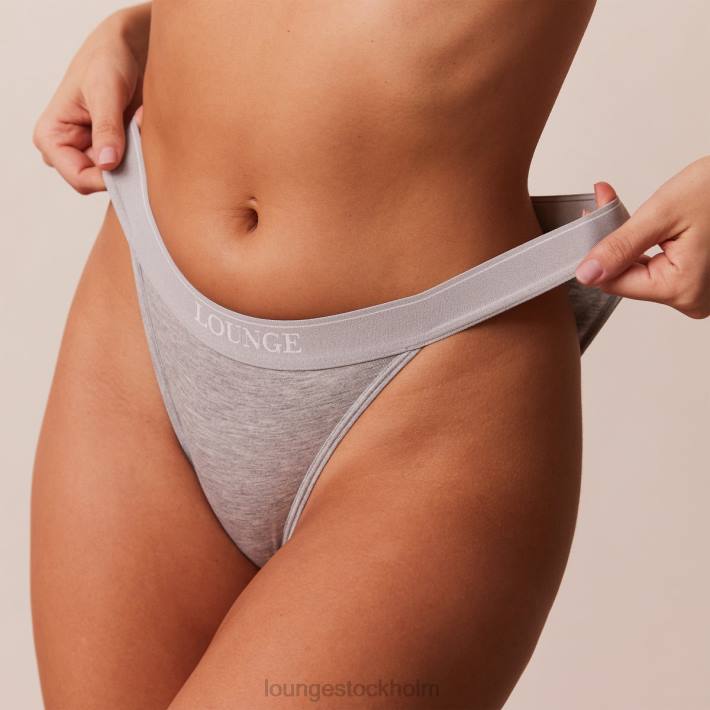 Lounge kvinnor grå underkläder FP6J214 bambu minimal triangel bh & stringtrosa/trosa set