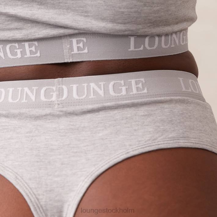 Lounge kvinnor grå underkläder FP6J219 bambu basic bralette & stringtrosa/trosa set